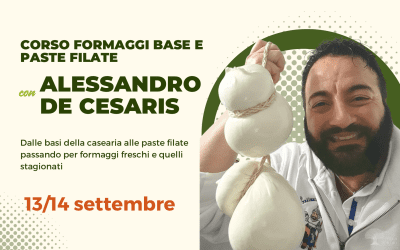 CORSO DI  FORMAGGIO BASE E PASTE FILATE CON ALESSANDRO DE CESARIS